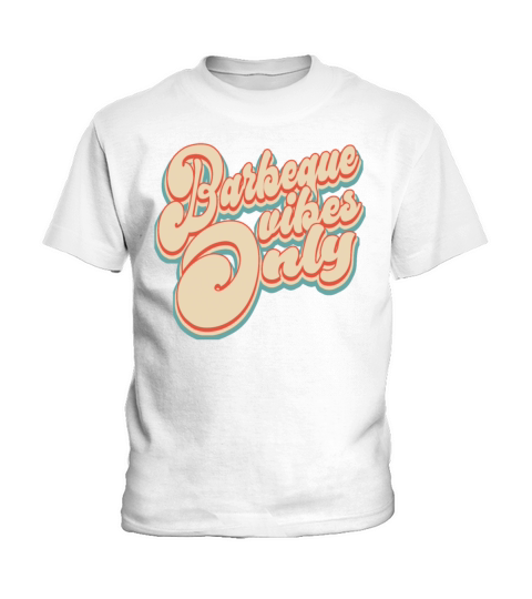 Vintage Barbeque Vibes Only Patriotic 4th of July Kids T-Shirt