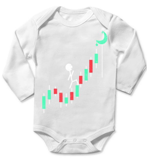 Crypto Trading Hold Vintage Stock Chart To The Long Sleeve Baby One-Piece