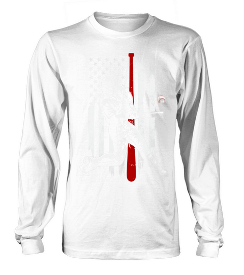 Baseball American USA flag Patriotic Vintage Long sleeved Unisex