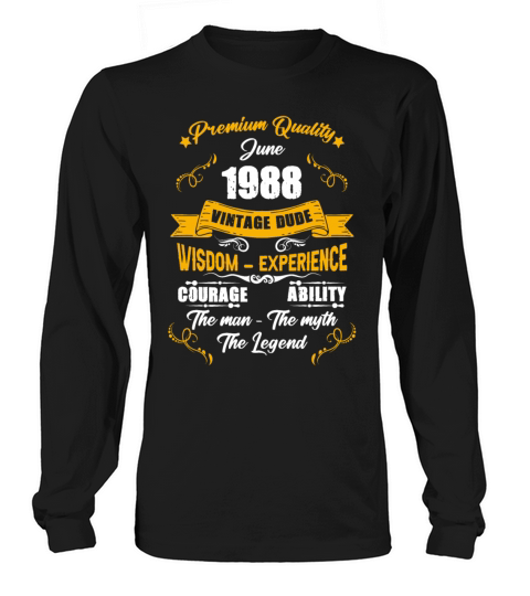 June 1975 Vintage Birthday Present Long sleeved Unisex