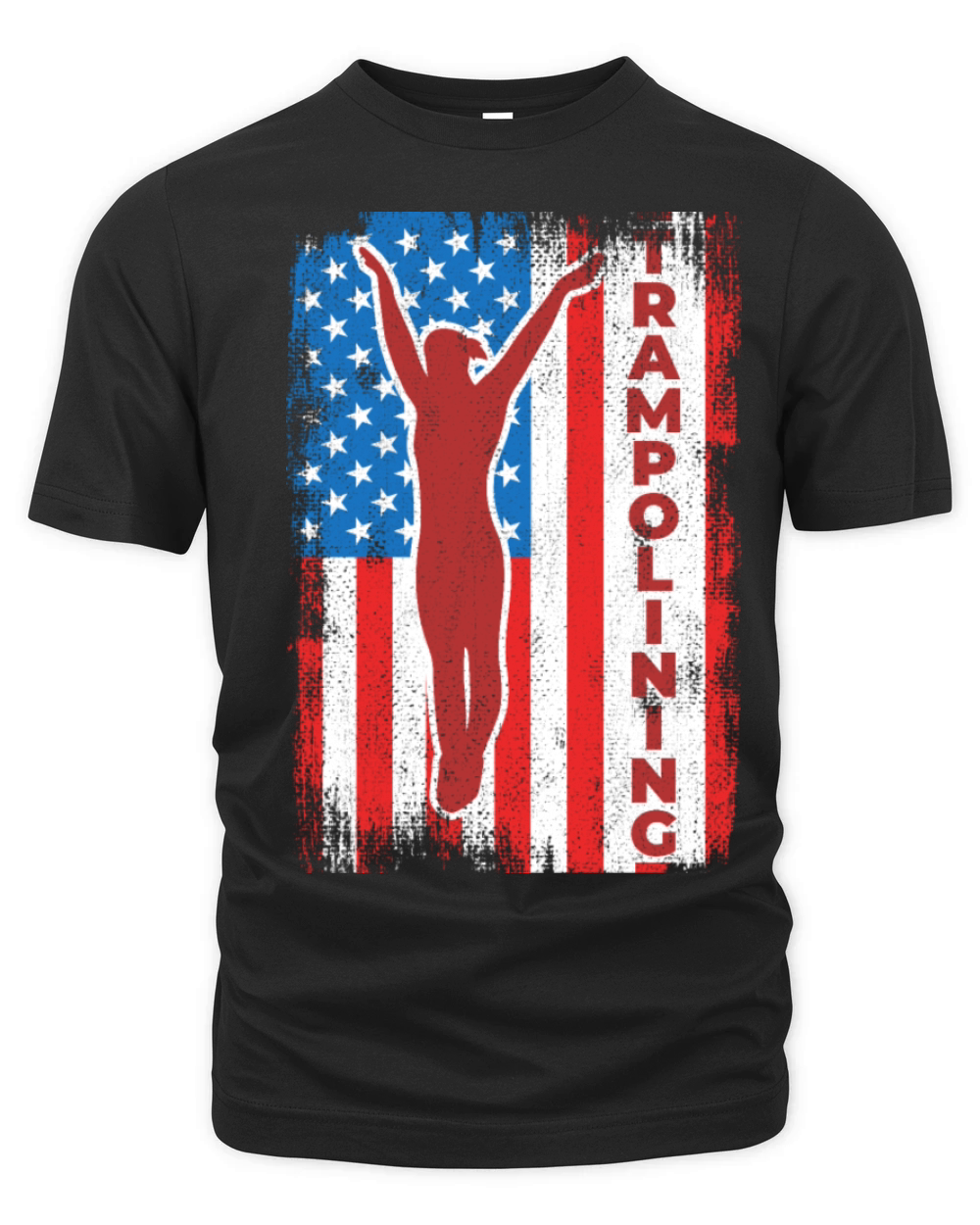 Trampolining USA Flag Organic Unisex T-shirt