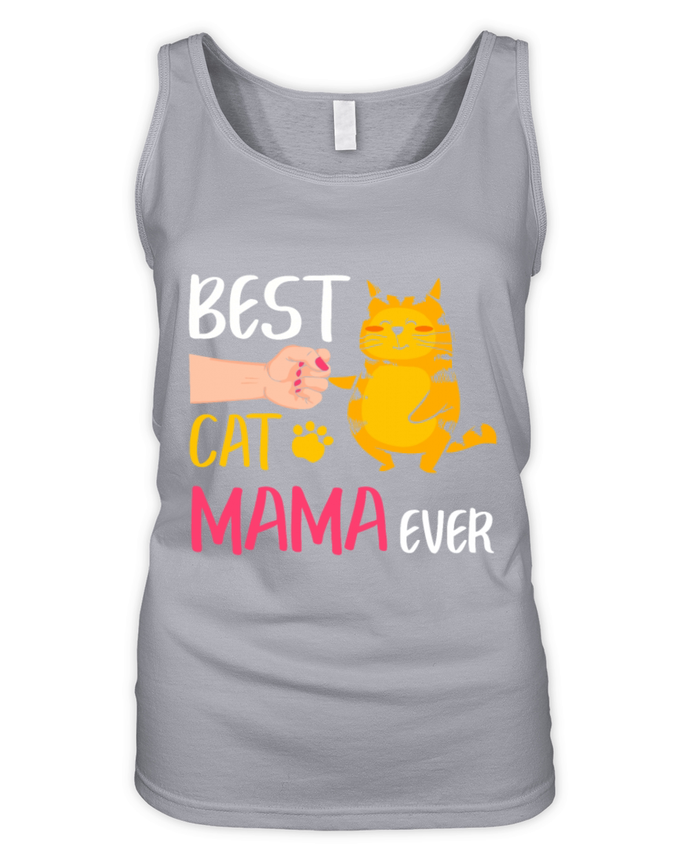 Best Cat Mama Ever Cute Cat Fist Bump Women Mother Organic Women's Tank Top