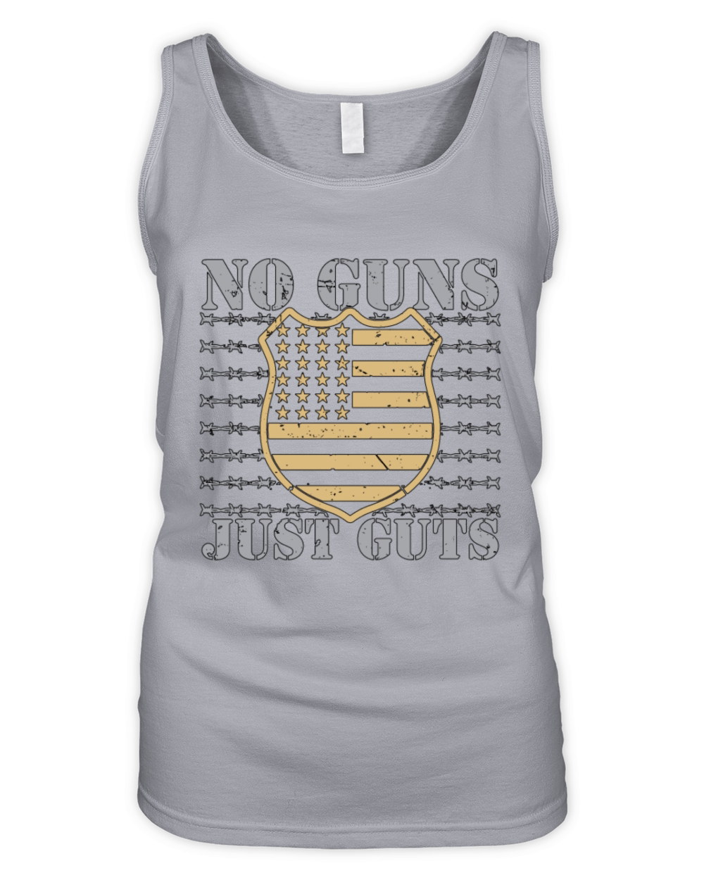 Corrections Officer No Guns Just Guts Prison Guard Organic Women's Tank Top