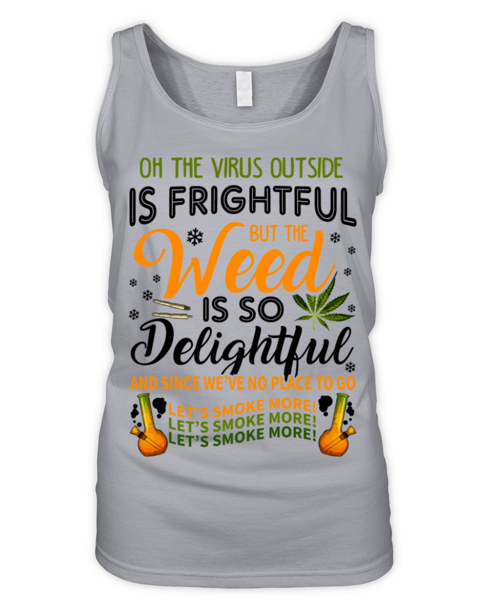 Funny Weed Christmas Organic Women's Tank Top