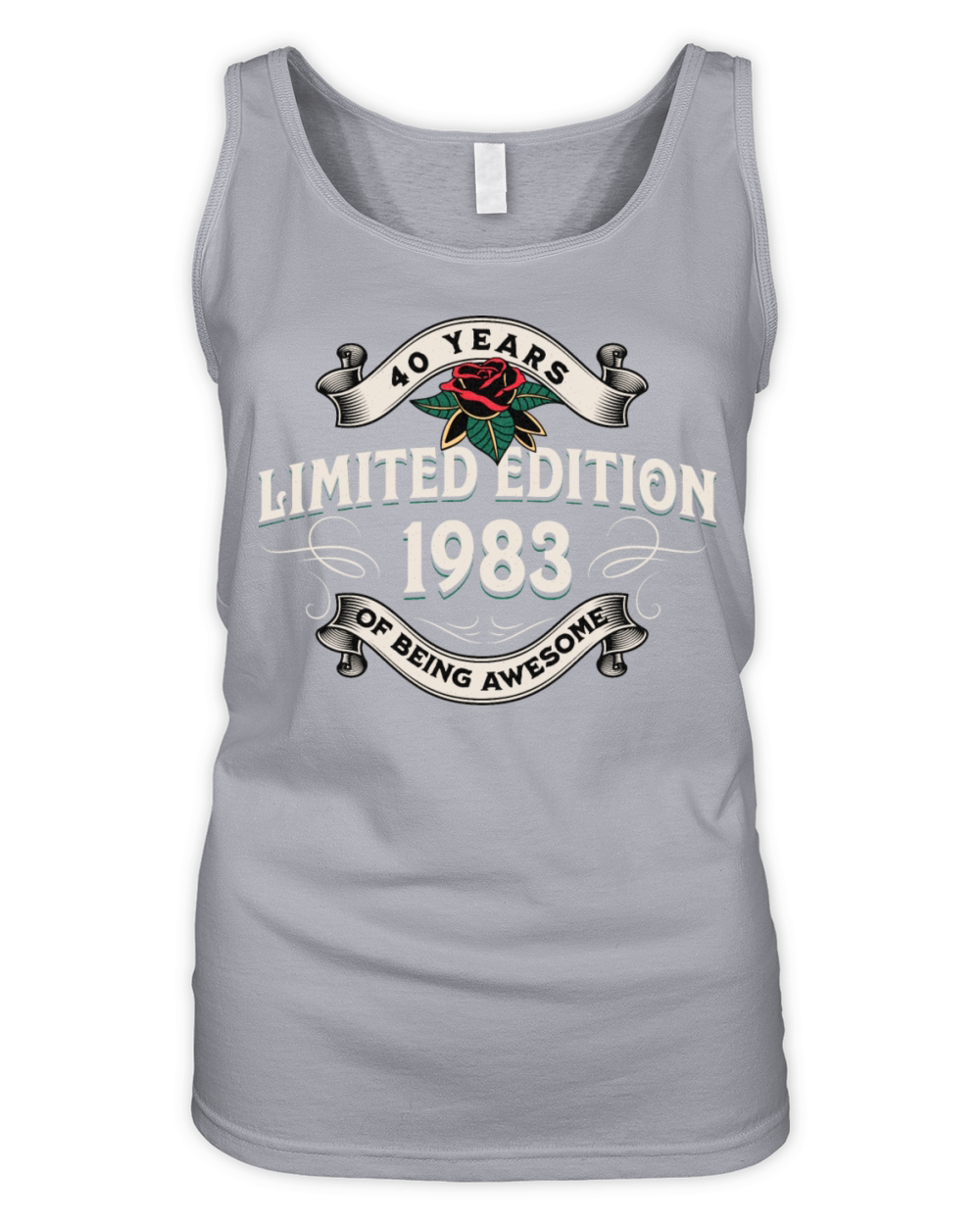 Vintage 1983 40 Years Being Awesome 40th Birthday Organic Women's Tank Top