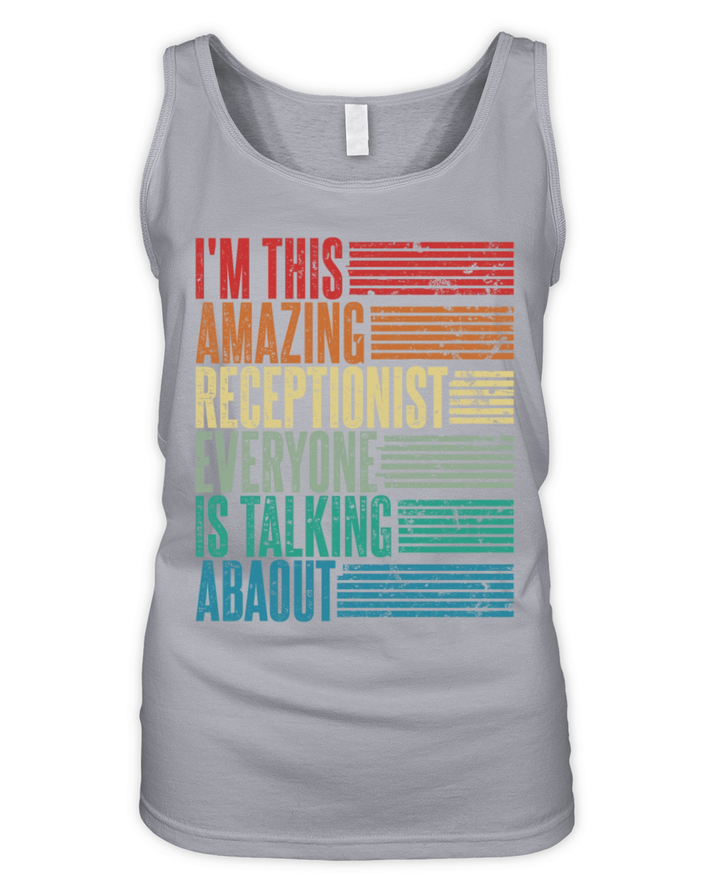 Vintage Receptionist Profession Gift Retro Organic Women's Tank Top