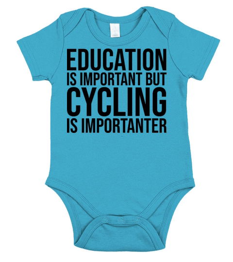 Cycling Is Importanter Short Sleeve Baby One-Piece