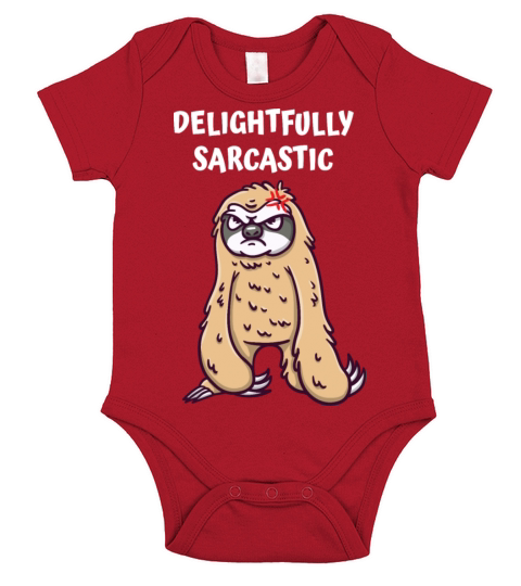 Delightfully Sarcastic Funny Sarcasm Humor Ironic Short Sleeve Baby One-Piece