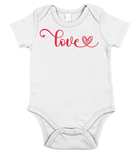 love 4 Short Sleeve Baby One-Piece