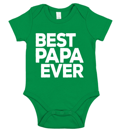Mens Best Papa Ever - Cute Fathers Day Gift for D Short Sleeve Baby One-Piece