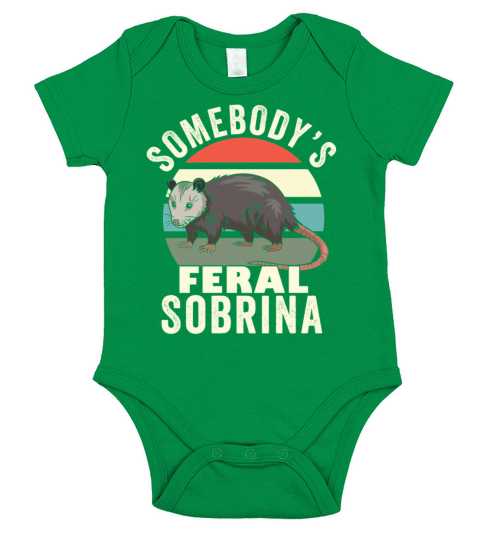 Somebodys Feral Sobrina Spanish Niece Retro Short Sleeve Baby One-Piece