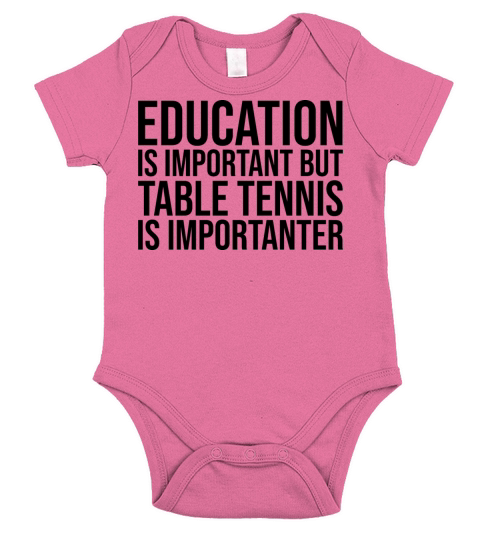Table Tennis Is Importanter Short Sleeve Baby One-Piece