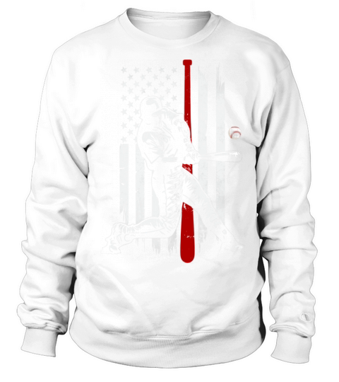 Baseball American USA flag Patriotic Vintage Sweatshirt Unisex