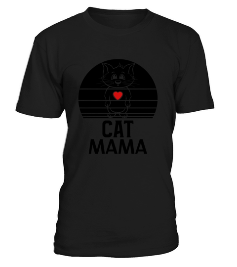 Retro Cat Mama Vintage Eighties Style Distressed T-Shirt Unisex