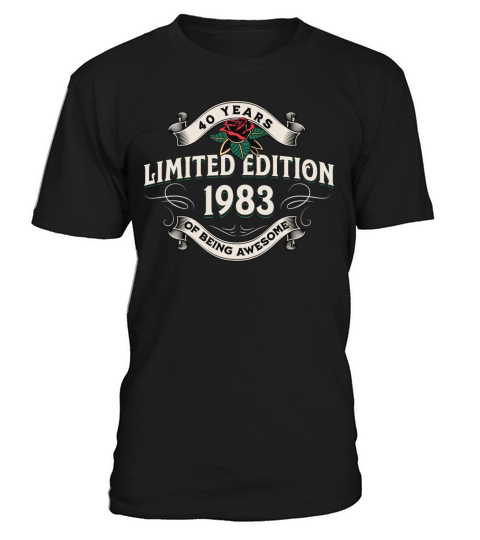 Vintage 1983 40 Years Being Awesome 40th Birthday T-Shirt Unisex