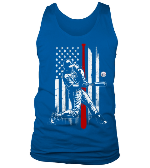 Baseball American USA flag Patriotic Vintage Tank Top Unisex