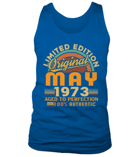 May 1973 Vintage Birthday Gift Tank Top Unisex