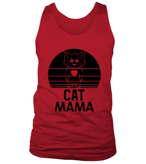Retro Cat Mama Vintage Eighties Style Distressed Tank Top Unisex