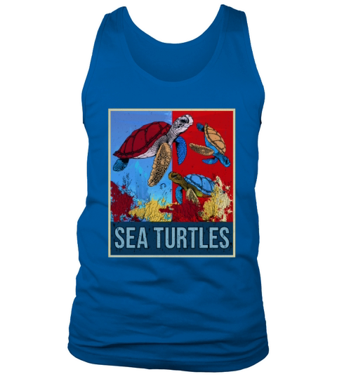 Retro Sea Turtles Gift Underwater Vintage Tortoise Tank Top Unisex