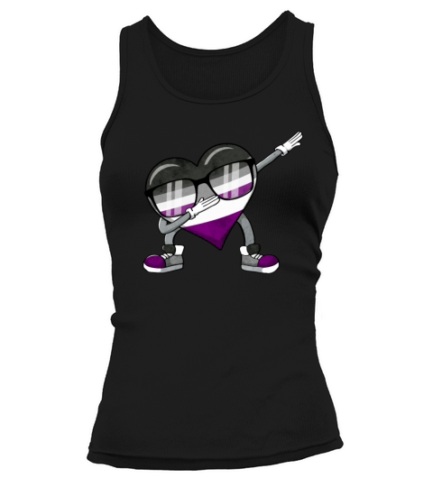 Asexual Pride Ace Flag Dabbing Heart Sublte LGBTQ Tank top Woman