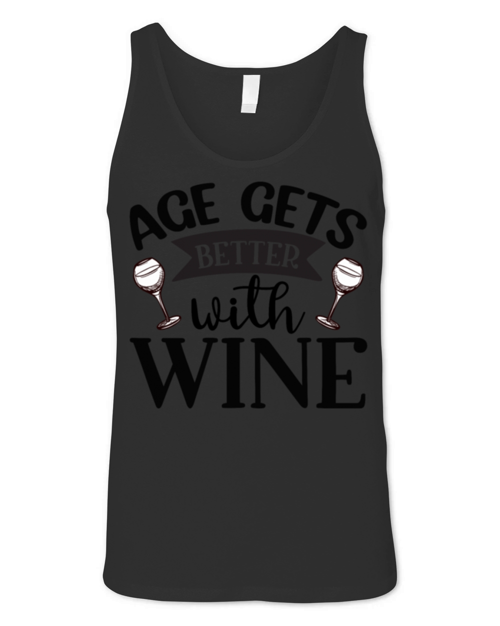 Age gets better with wine Unisex Jersey Tank