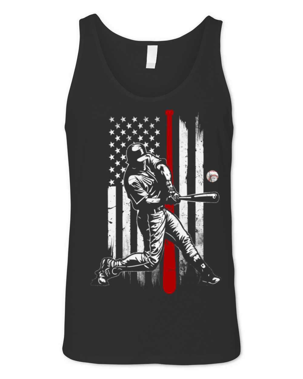 Baseball American USA flag Patriotic Vintage Unisex Jersey Tank