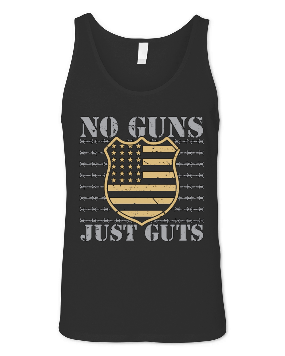 Corrections Officer No Guns Just Guts Prison Guard Unisex Jersey Tank