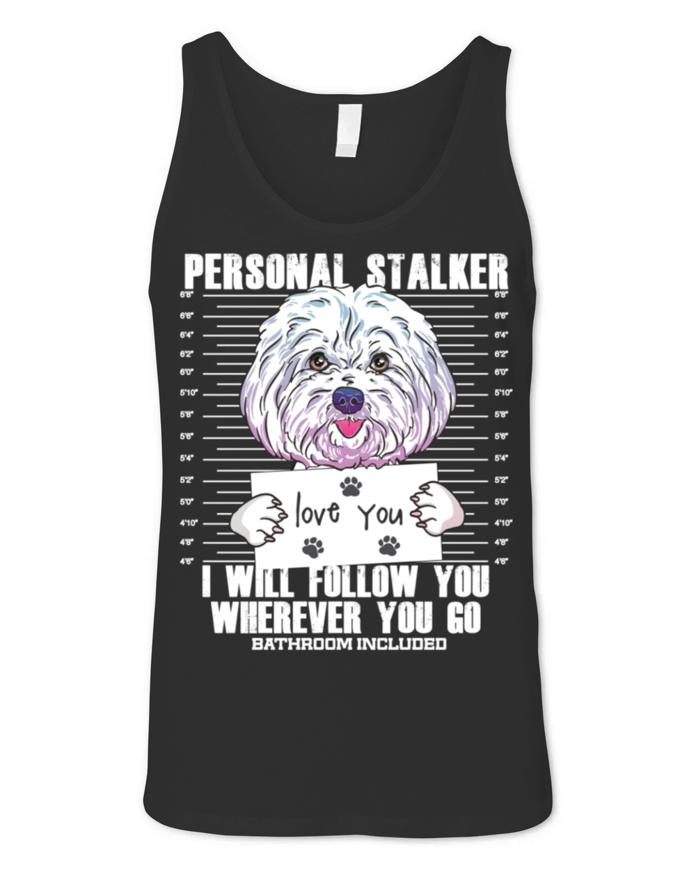 Funny Maltese Malshi Dog Lover Quote Gift For Dad Unisex Jersey Tank