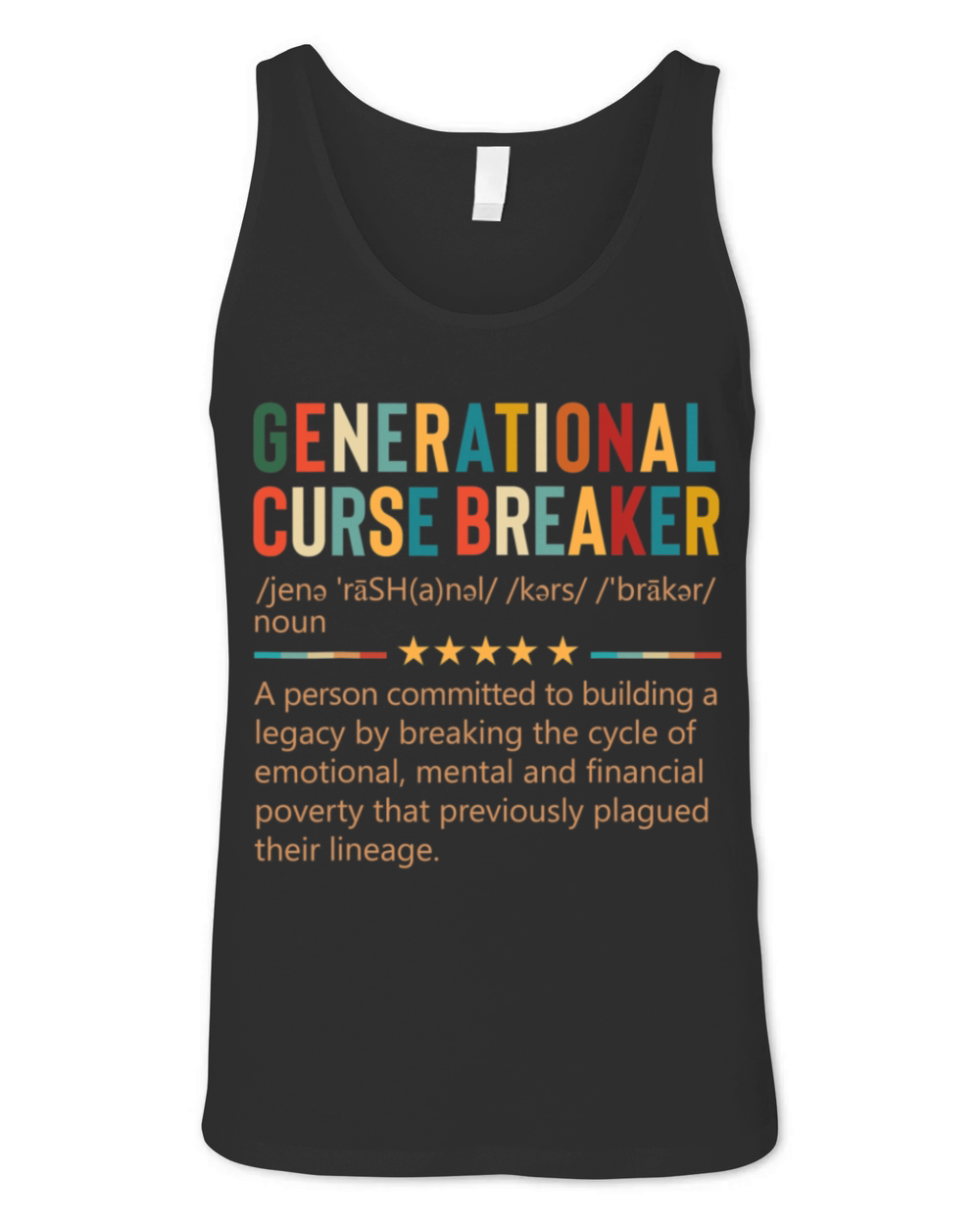 Generational Curse Breaker Definition Retro Unisex Jersey Tank