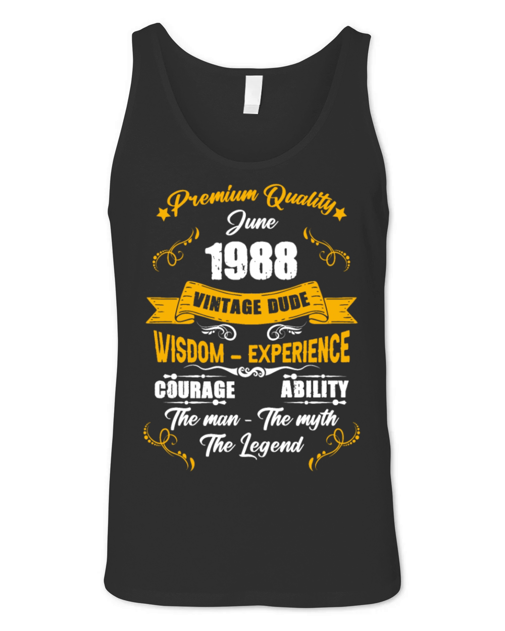 June 1975 Vintage Birthday Present Unisex Jersey Tank