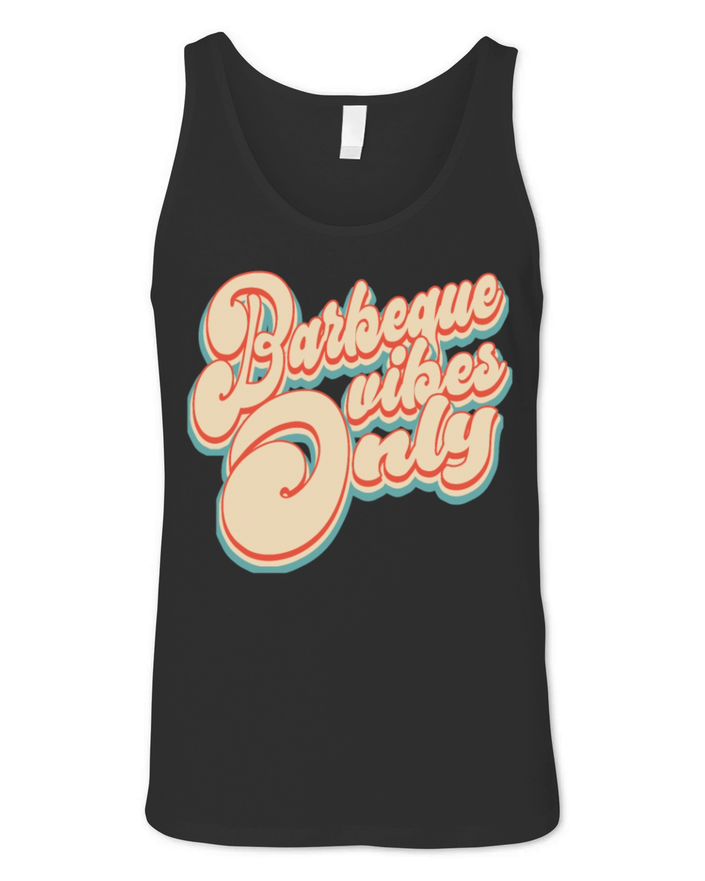 Vintage Barbeque Vibes Only Patriotic 4th of July Unisex Jersey Tank