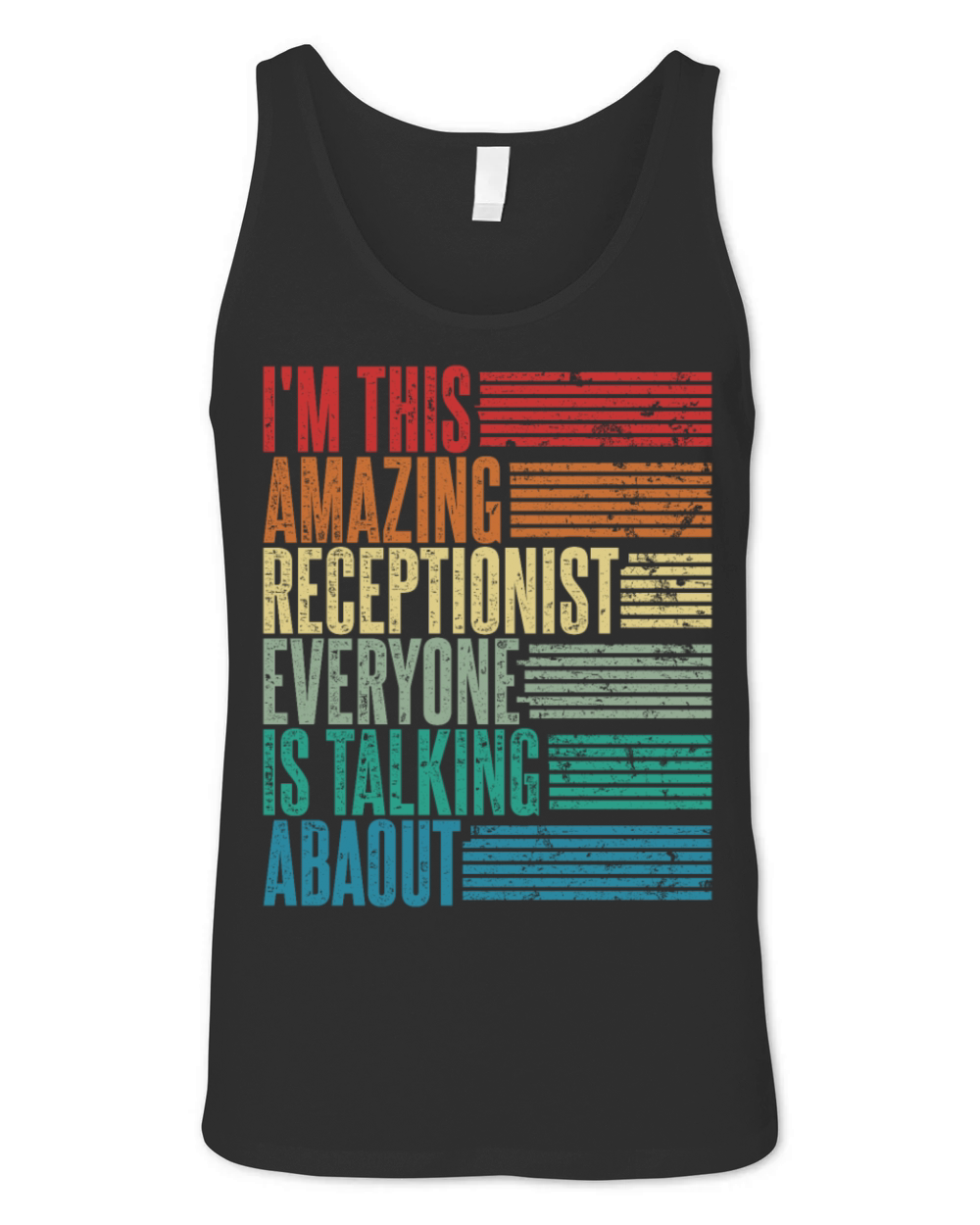 Vintage Receptionist Profession Gift Retro Unisex Jersey Tank