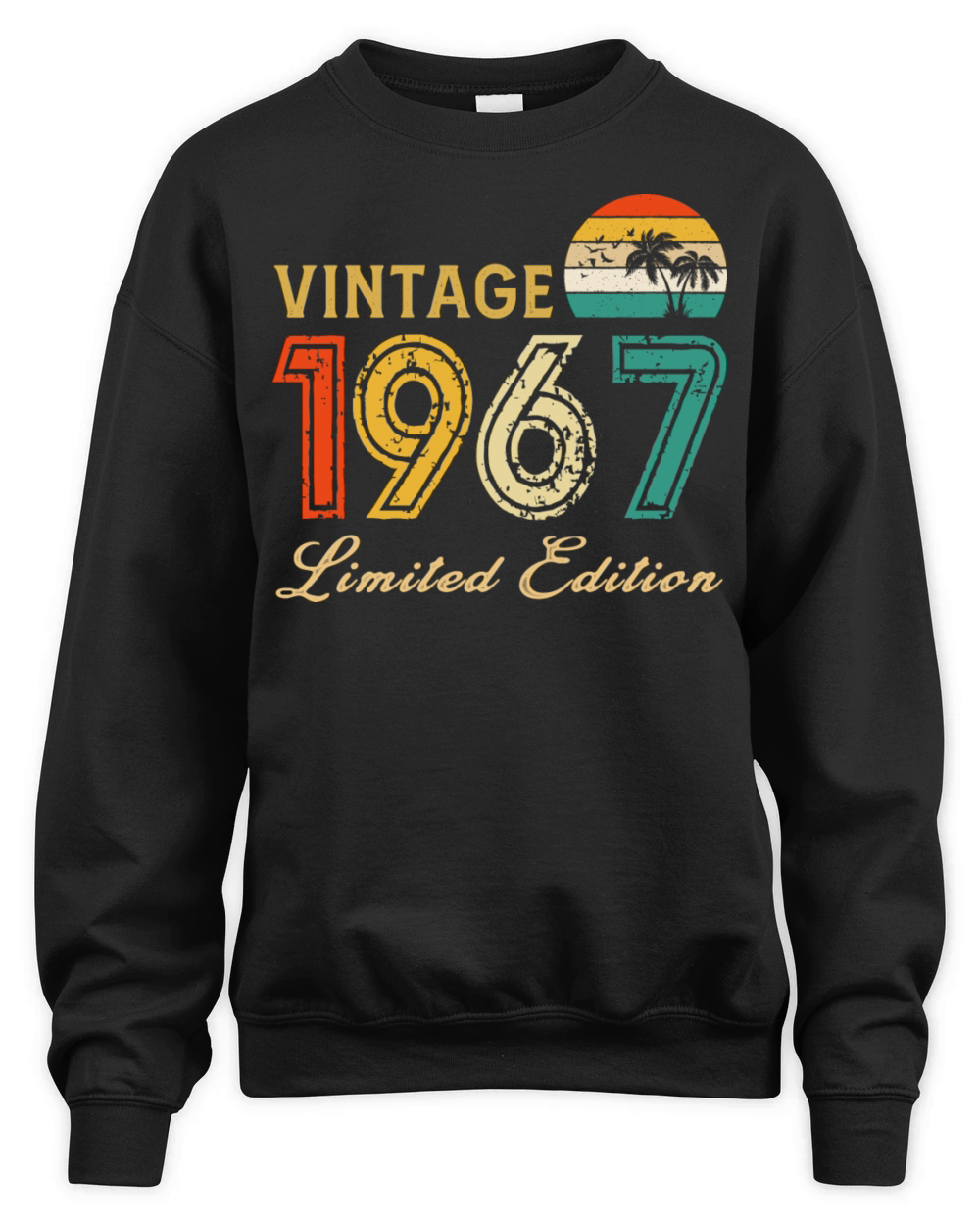 Vintage 1967 Limited Edition Made In 1967 Birthday Unisex Premium Crewneck Sweatshirt
