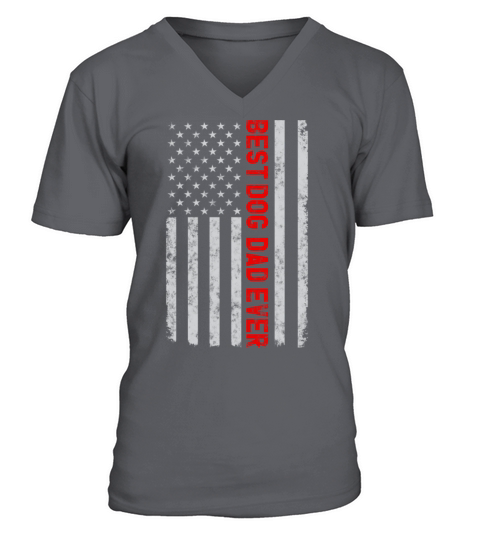 Best dog Dad Ever Funny Fathers Day Vintage V-Neck T-shirt