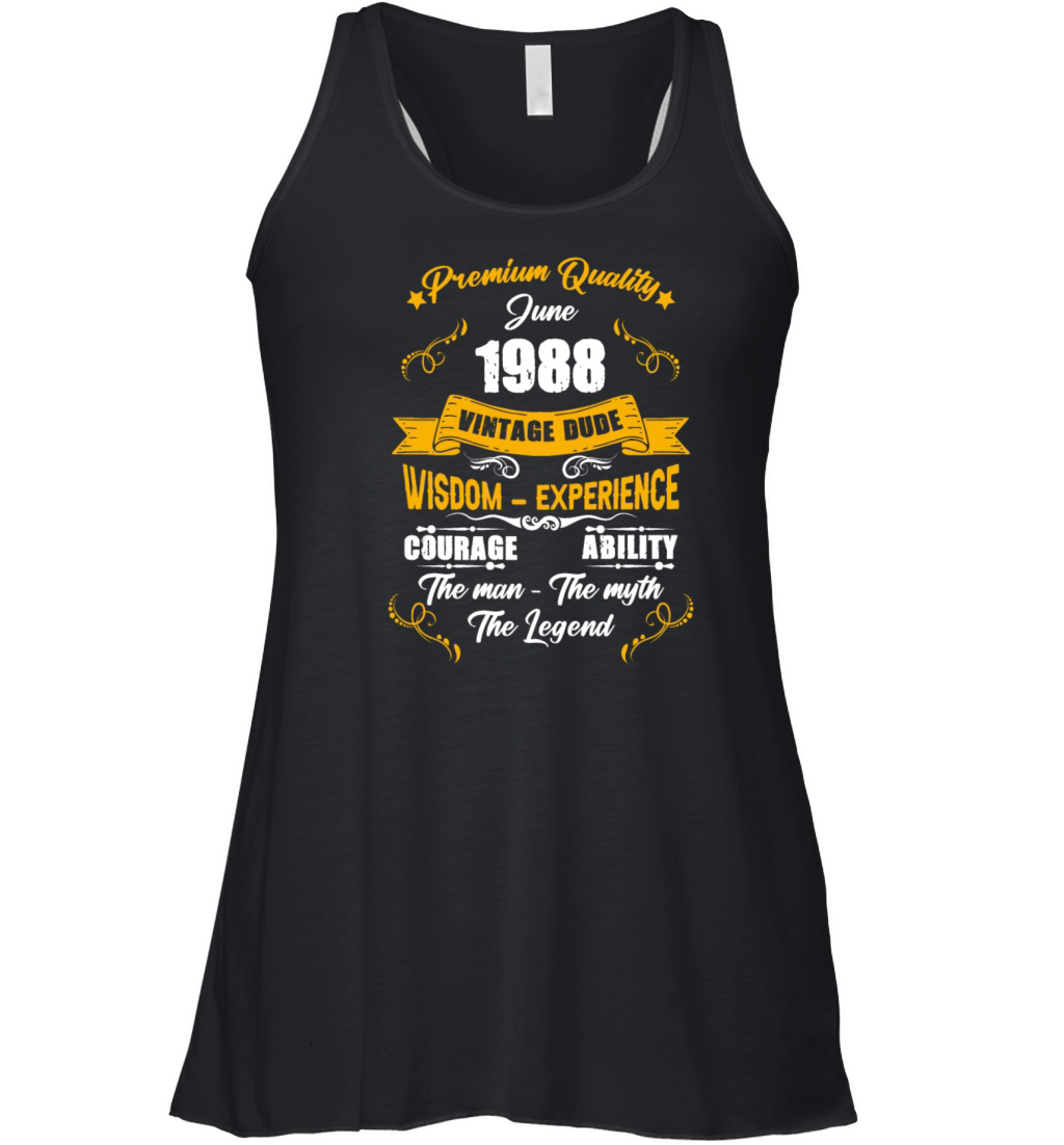 June 1975 Vintage Birthday Present Women's Flowy Tank Top