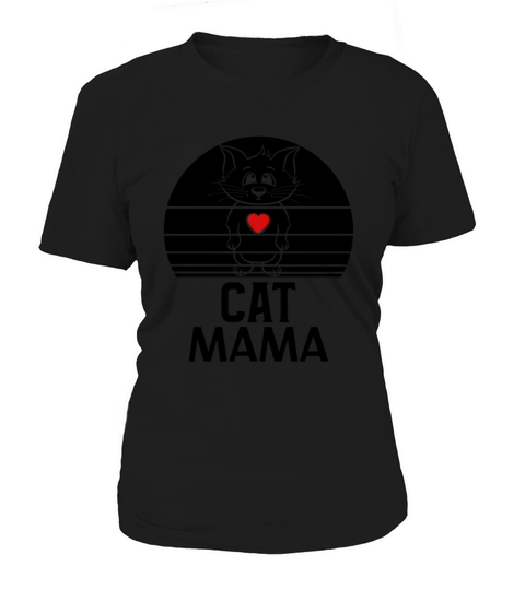 Retro Cat Mama Vintage Eighties Style Distressed Women's T-Shirt