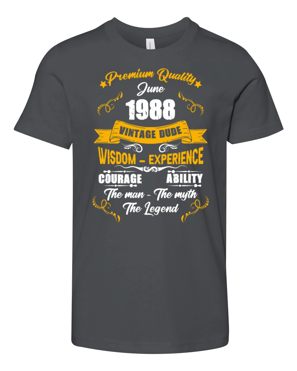 June 1975 Vintage Birthday Present Youth Unisex Jersey Tee
