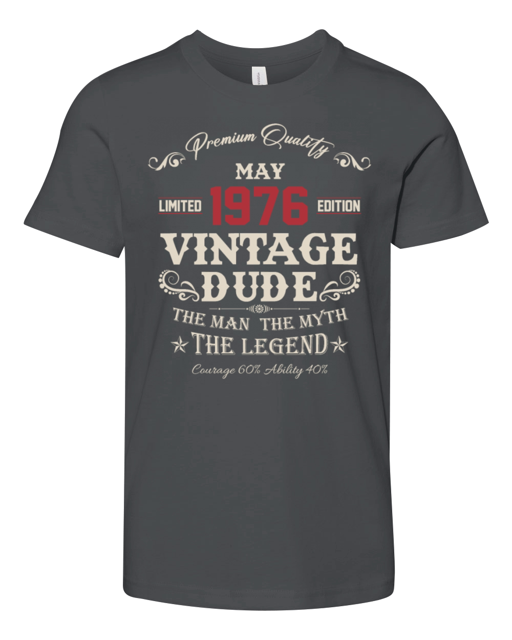 May 1976 Vintage Birthday Present Youth Unisex Jersey Tee