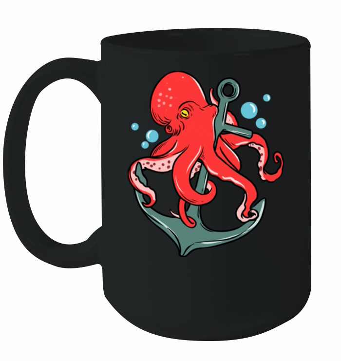 Octopus Anchor for Octopus Lover Ceramic Mug