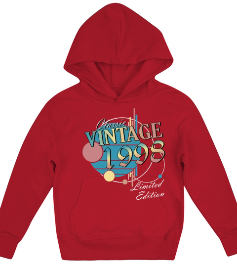 Birthday Vintage Birth Year 1998 Kids Hoodie