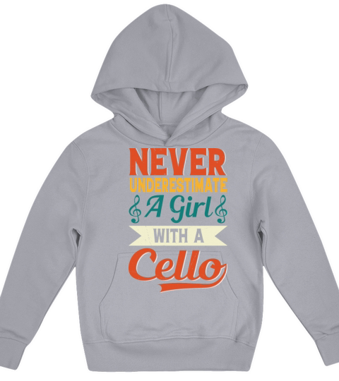 Never Underestimate A Girl With A Cello player Kids Hoodie