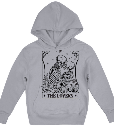 The Lovers Vintage Tarot Card Astrology Goth Kids Hoodie