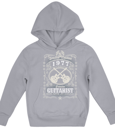 Vintage 1977 Guitarist Birthday Gift Guitar Player Kids Hoodie
