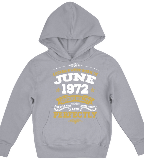 Vintage Aged To Perfection June 1972 Kids Hoodie