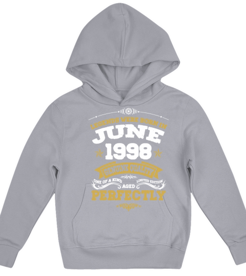 Vintage Aged To Perfection June 1998 Kids Hoodie