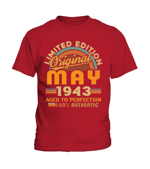 May 1943 Vintage Birthday Gift Kids T-Shirt