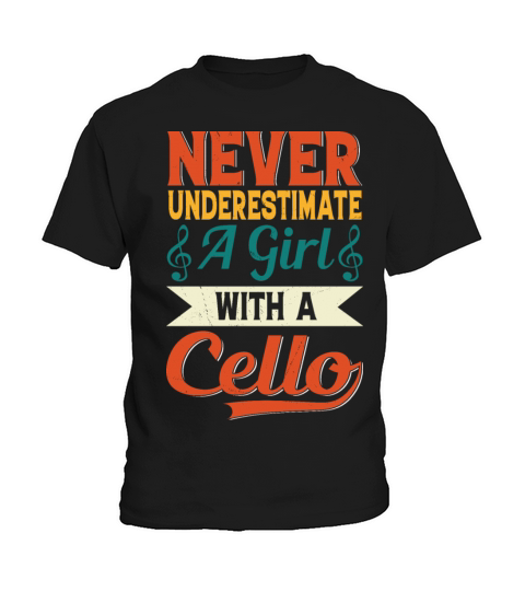 Never Underestimate A Girl With A Cello player Kids T-Shirt