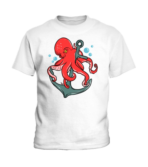 Octopus Anchor for Octopus Lover Kids T-Shirt