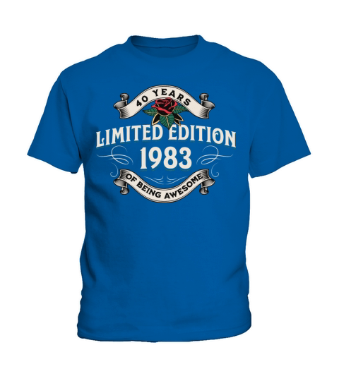 Vintage 1983 40 Years Being Awesome 40th Birthday Kids T-Shirt