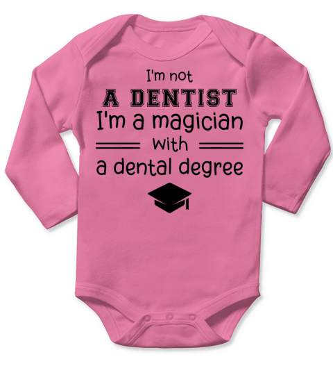 DDS Funny Dentist Dental Student Humor Graduation Long Sleeve Baby One-Piece